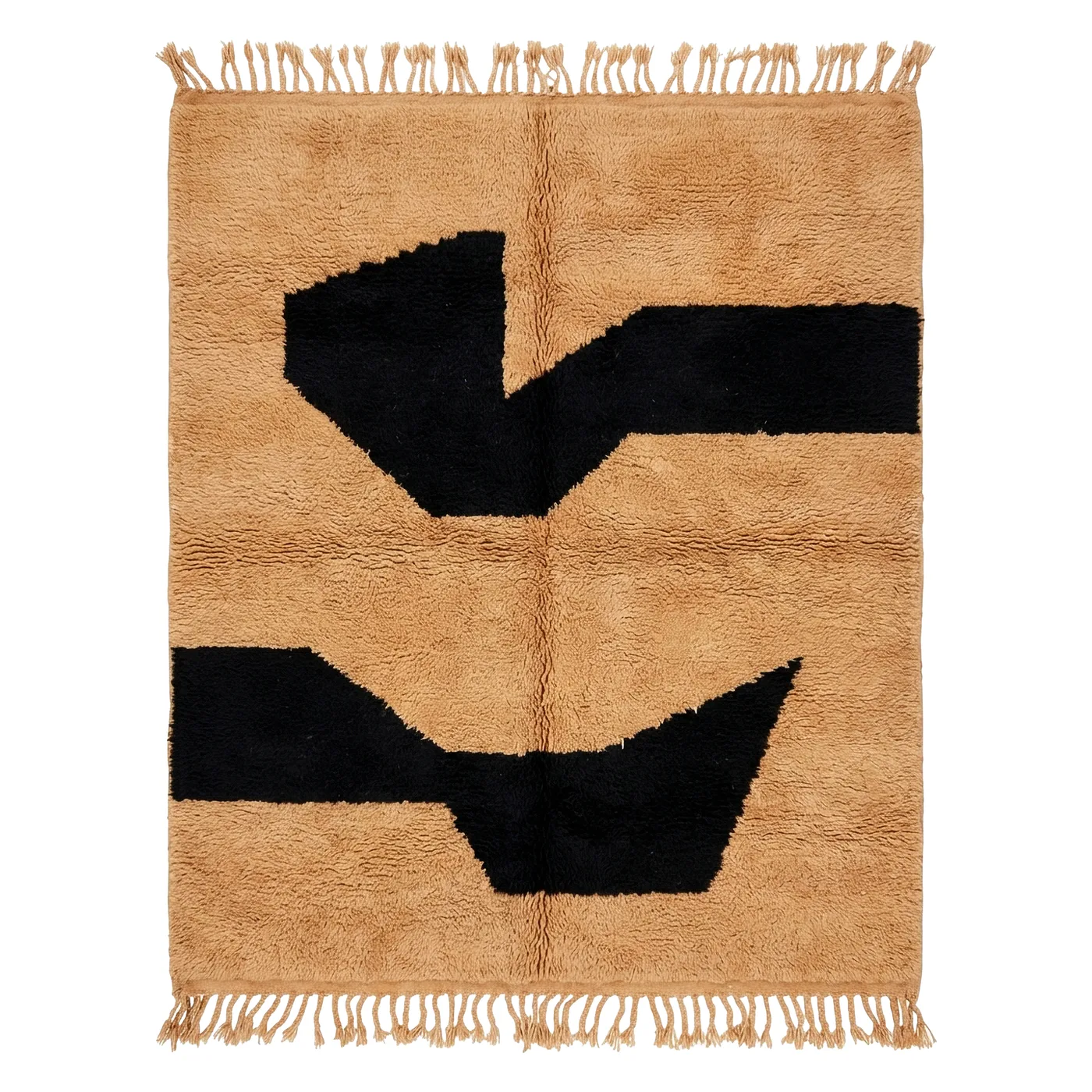 Dune Forms sand and black Beni Mrirt rug