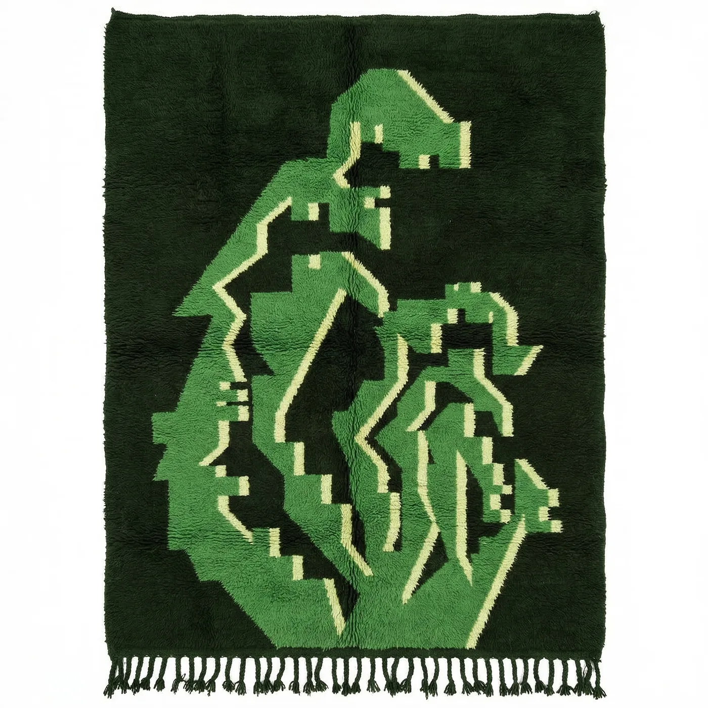 Emerald Figures green Beni Mrirt rug