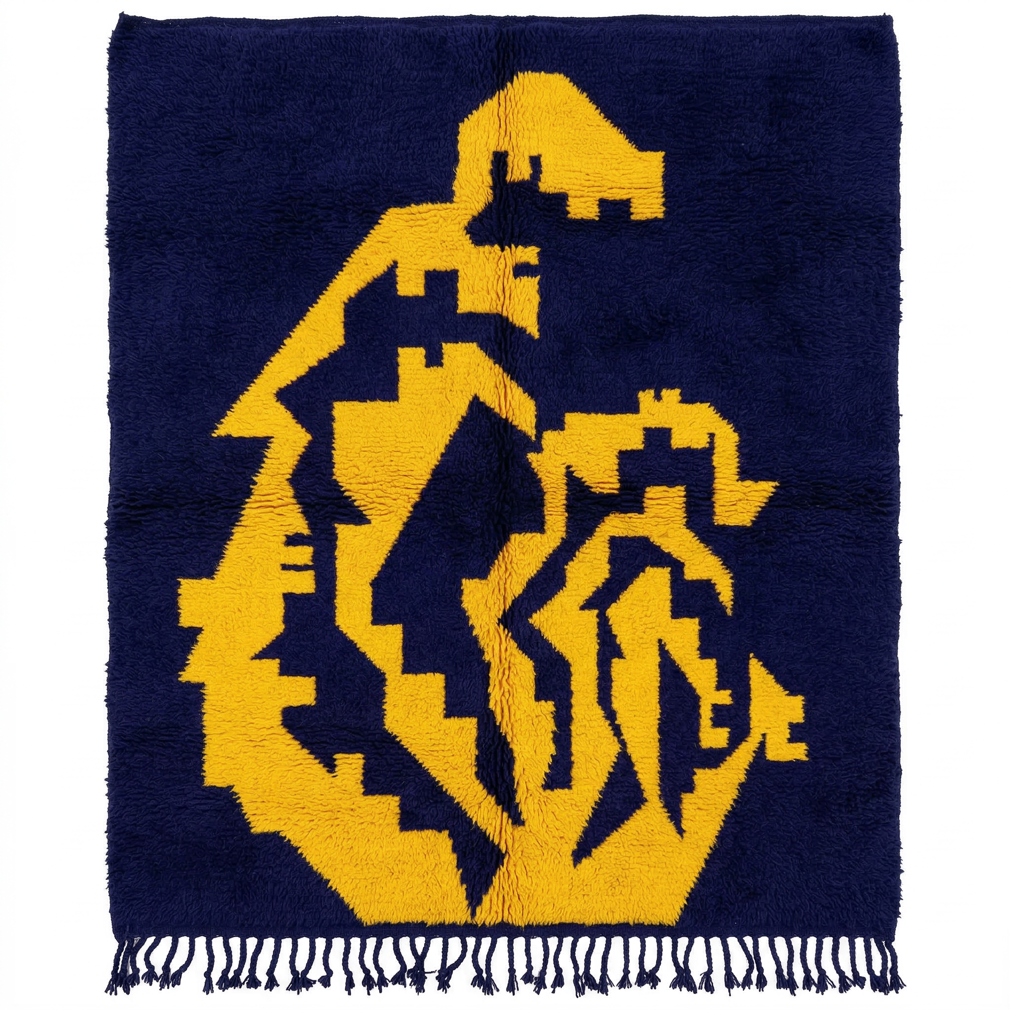 Indigo Figures Beni Mrirt Rug